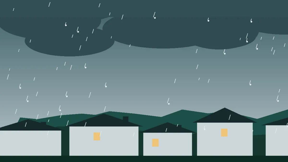 Hail Damage Roof Repair & Replacement Adams County, CO — hail sky over Adams County rooftops, Colorado