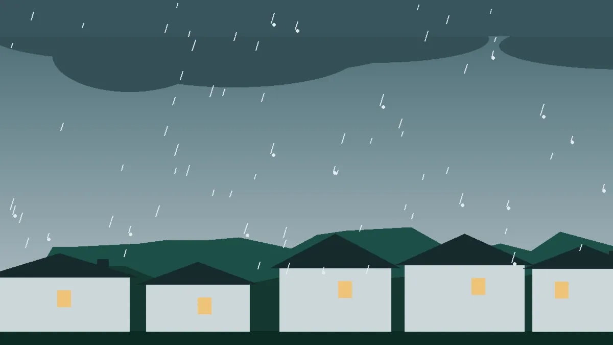 Hail Damage Roof Repair & Replacement Baca County, CO — hail sky over Baca County rooftops, Colorado