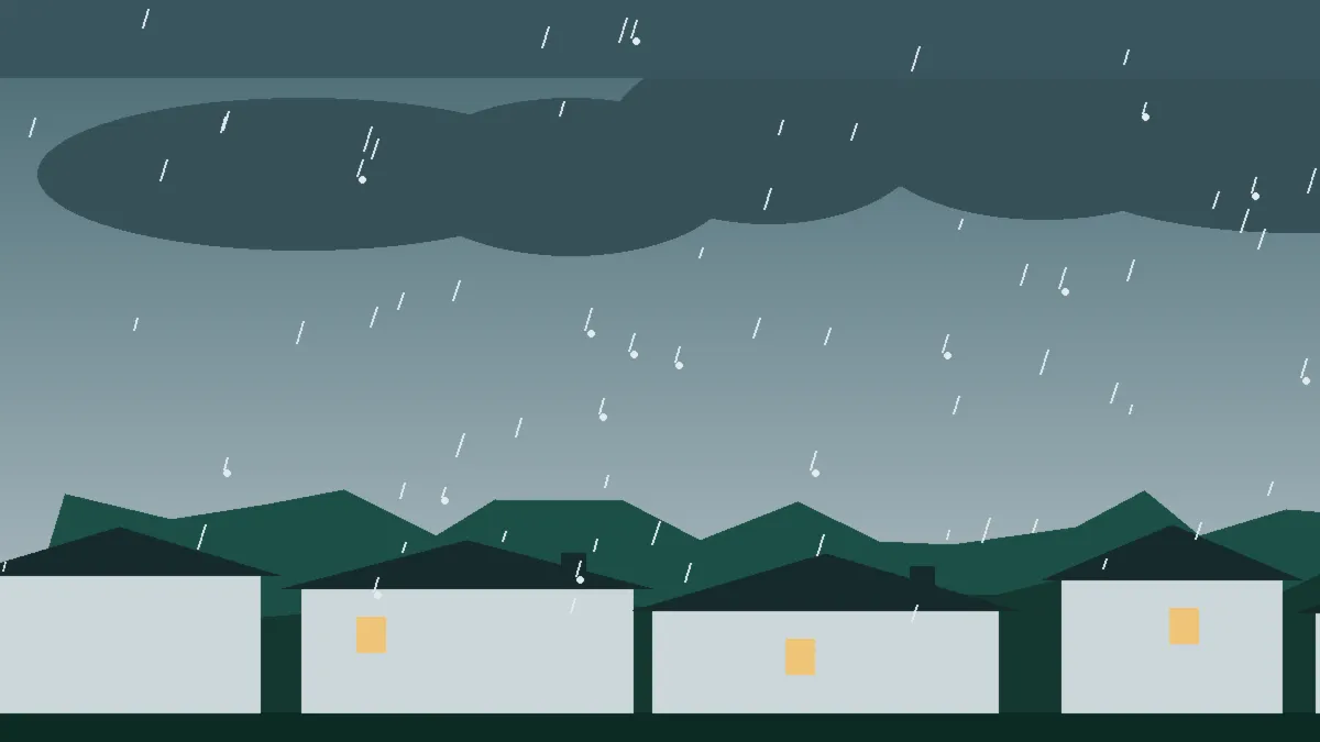 Hail Damage Roof Repair & Replacement Bent County, CO — hail sky over Bent County rooftops, Colorado