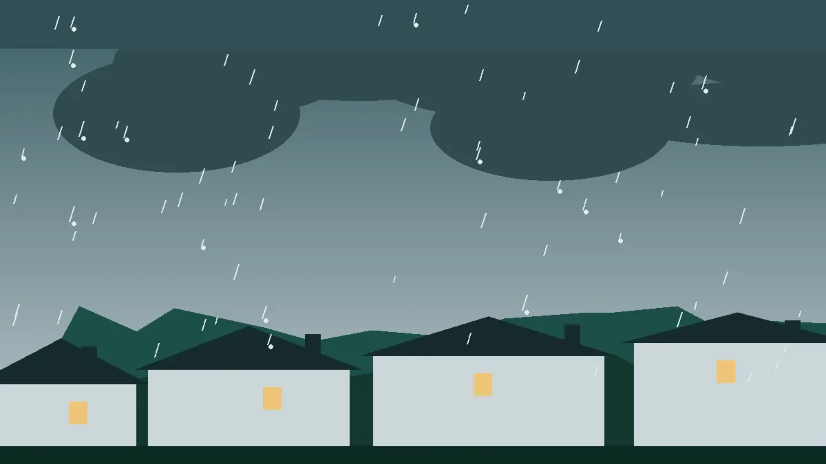 Hail Damage Roof Repair & Replacement Broomfield County, CO — hail sky over Broomfield County rooftops, Colorado