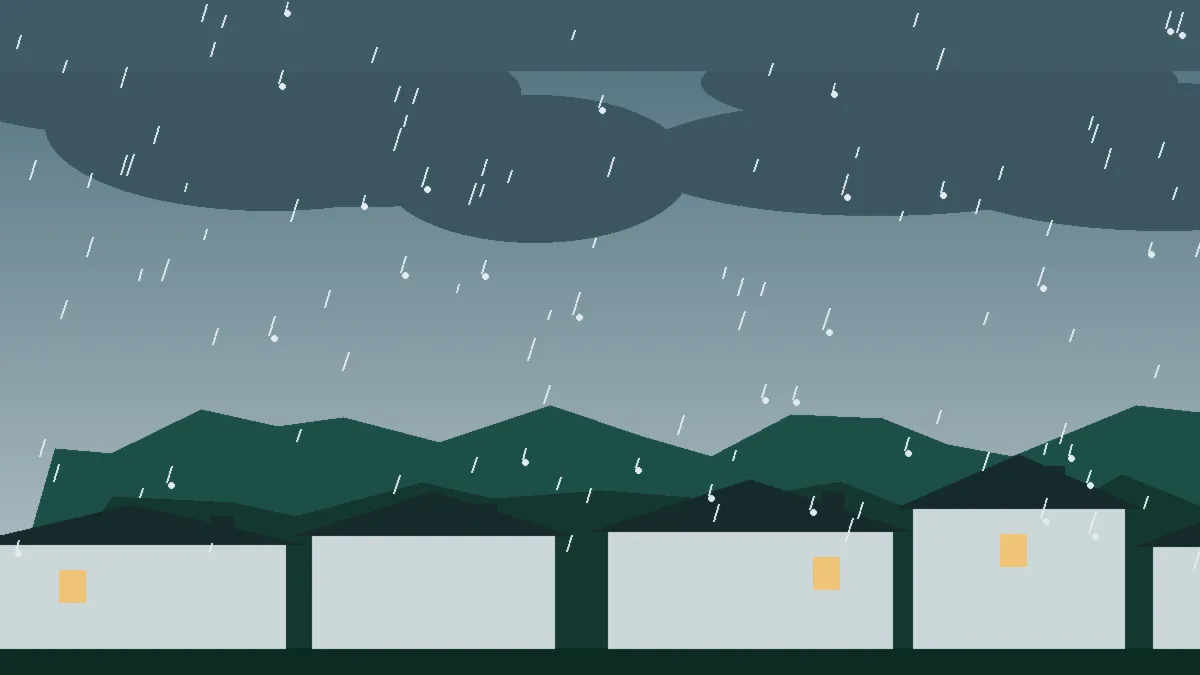Hail Damage Roof Repair & Replacement Buena Vista, CO — storm light over rooftops in Buena Vista, Colorado