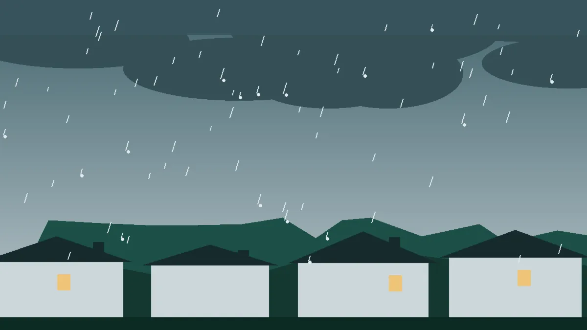Hail Damage Roof Repair & Replacement Custer County, CO — hail sky over Custer County rooftops, Colorado