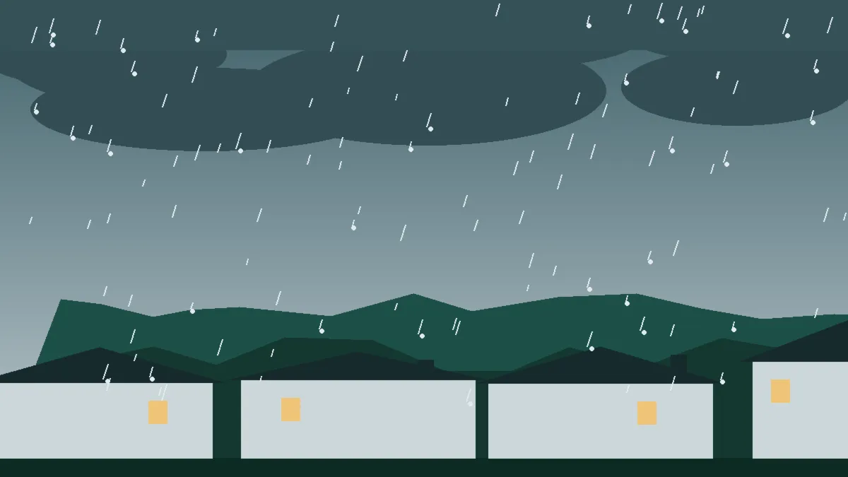 Hail Damage Roof Repair & Replacement Denver, CO — storm light over rooftops in Denver, Colorado