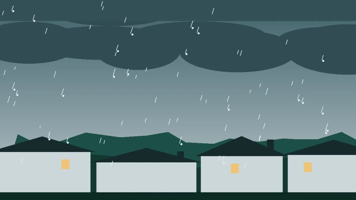 Hail Damage Roof Repair & Replacement Denver County, CO — hail sky over Denver County rooftops, Colorado