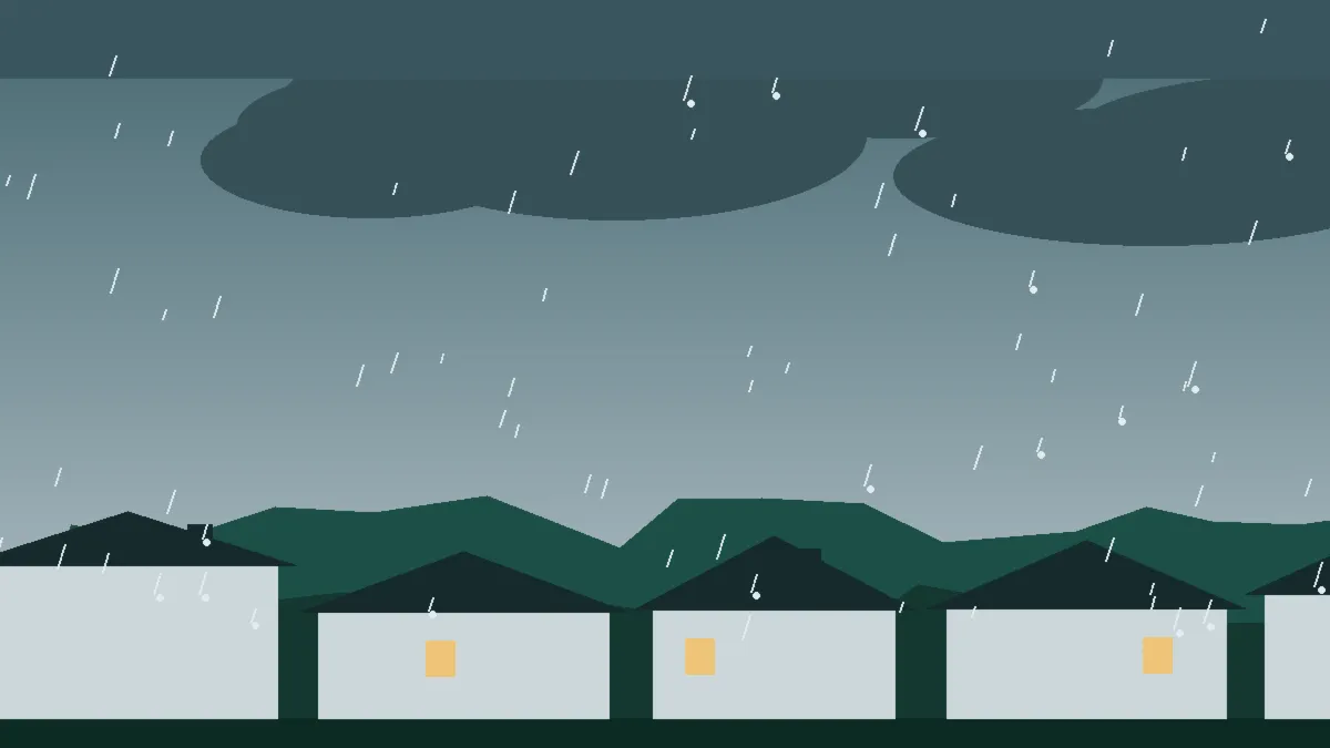Hail Damage Roof Repair & Replacement Douglas County, CO — hail sky over Douglas County rooftops, Colorado