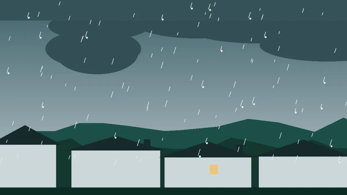 Hail Damage Roof Repair & Replacement Glade Park, CO — storm light over rooftops in Glade Park, Colorado