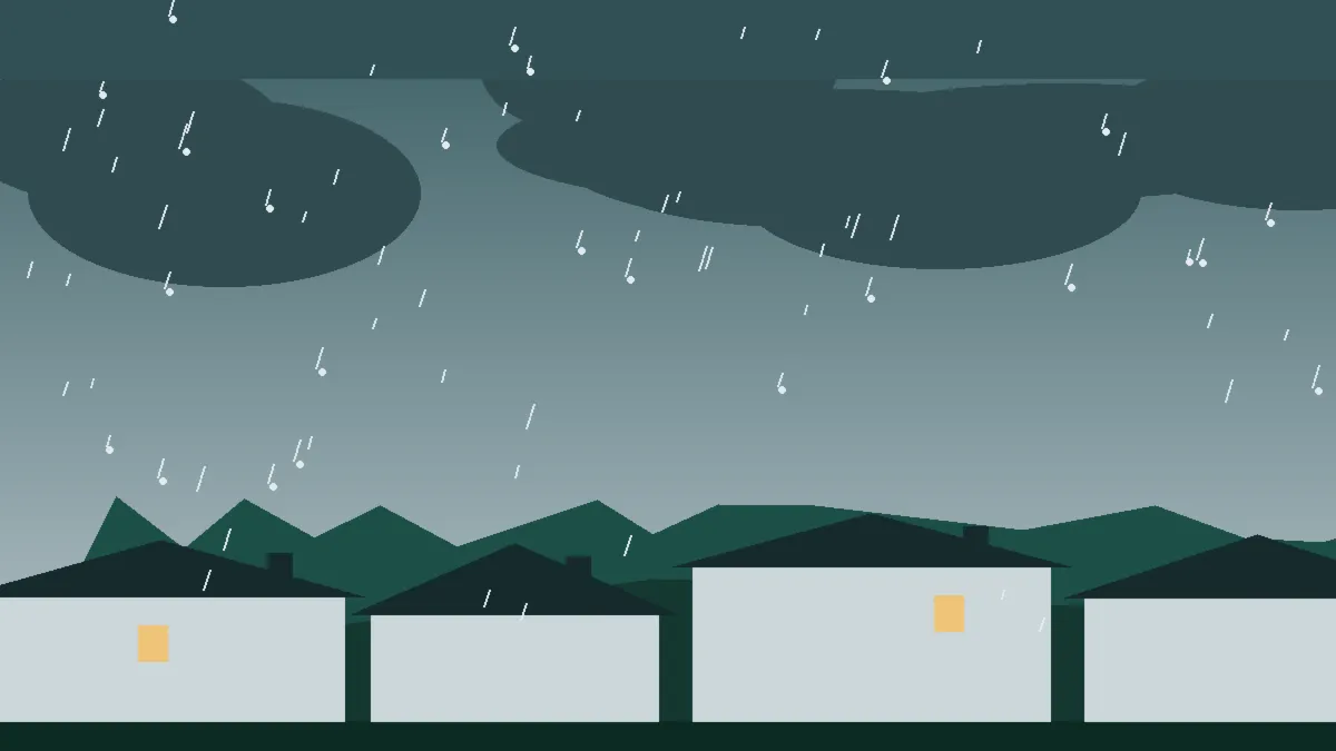 Hail Damage Roof Repair & Replacement Gunnison County, CO — hail sky over Gunnison County rooftops, Colorado