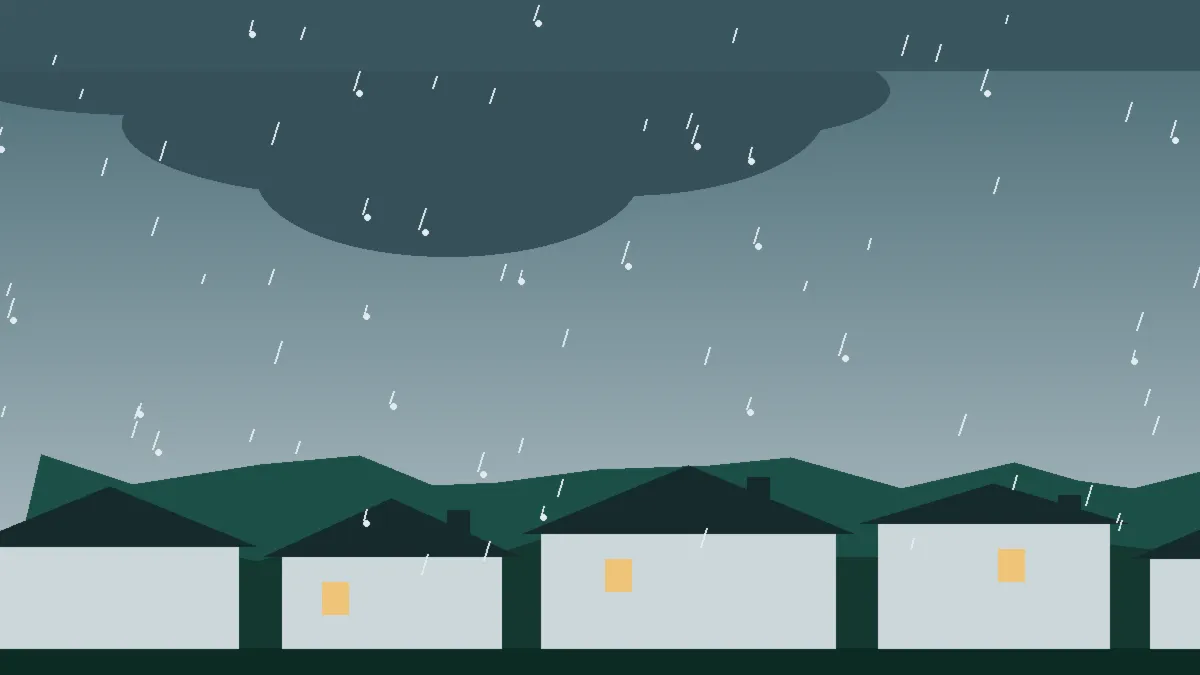 Hail Damage Roof Repair & Replacement Jefferson County, CO — hail sky over Jefferson County rooftops, Colorado