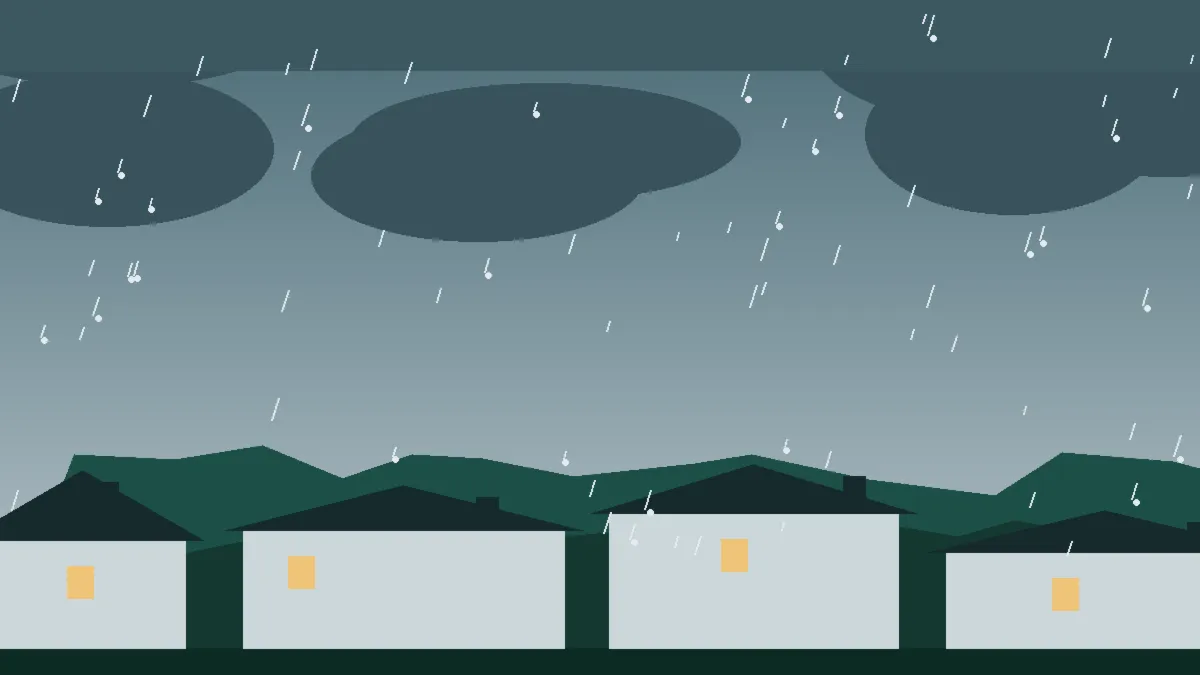 Hail Damage Roof Repair & Replacement Larimer County, CO — hail sky over Larimer County rooftops, Colorado