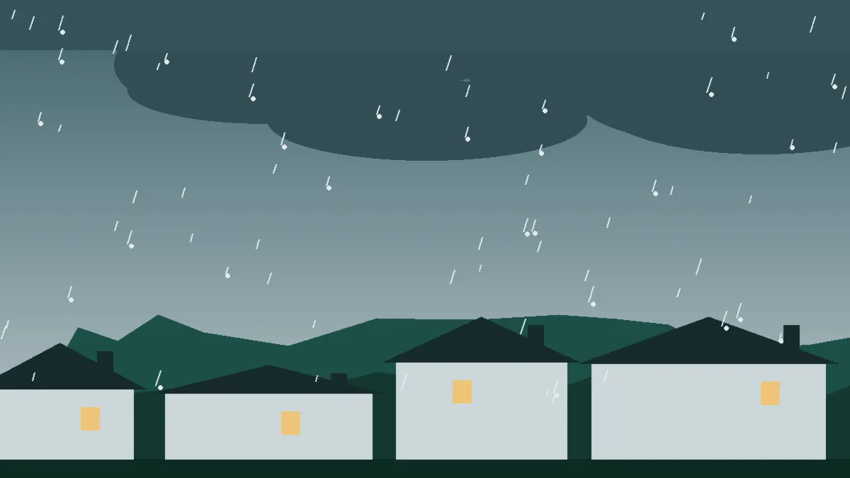 Hail Damage Roof Repair & Replacement Mesa County, CO — hail sky over Mesa County rooftops, Colorado