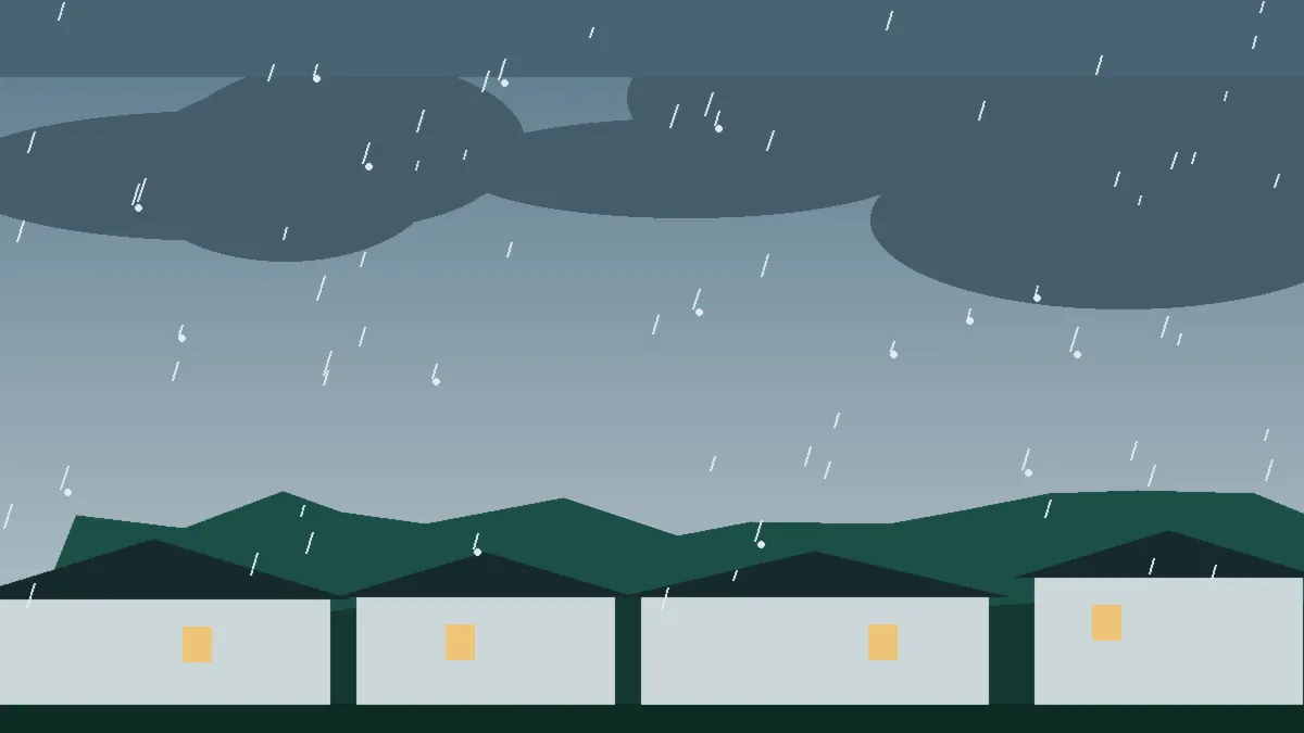 Hail Damage Roof Repair & Replacement Pueblo County, CO — hail sky over Pueblo County rooftops, Colorado