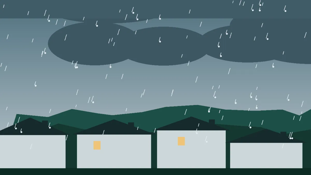 Hail Damage Roof Repair & Replacement Salida, CO — storm light over rooftops in Salida, Colorado