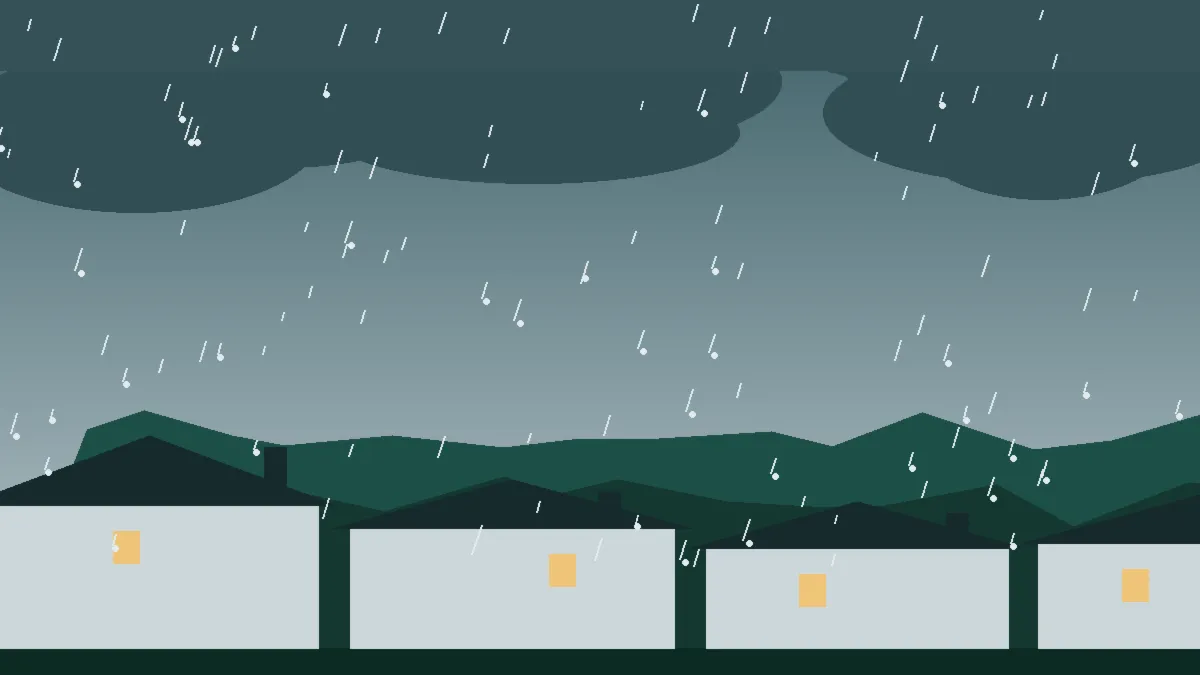 Hail Damage Roof Repair & Replacement Snowmass, CO — storm light over rooftops in Snowmass, Colorado