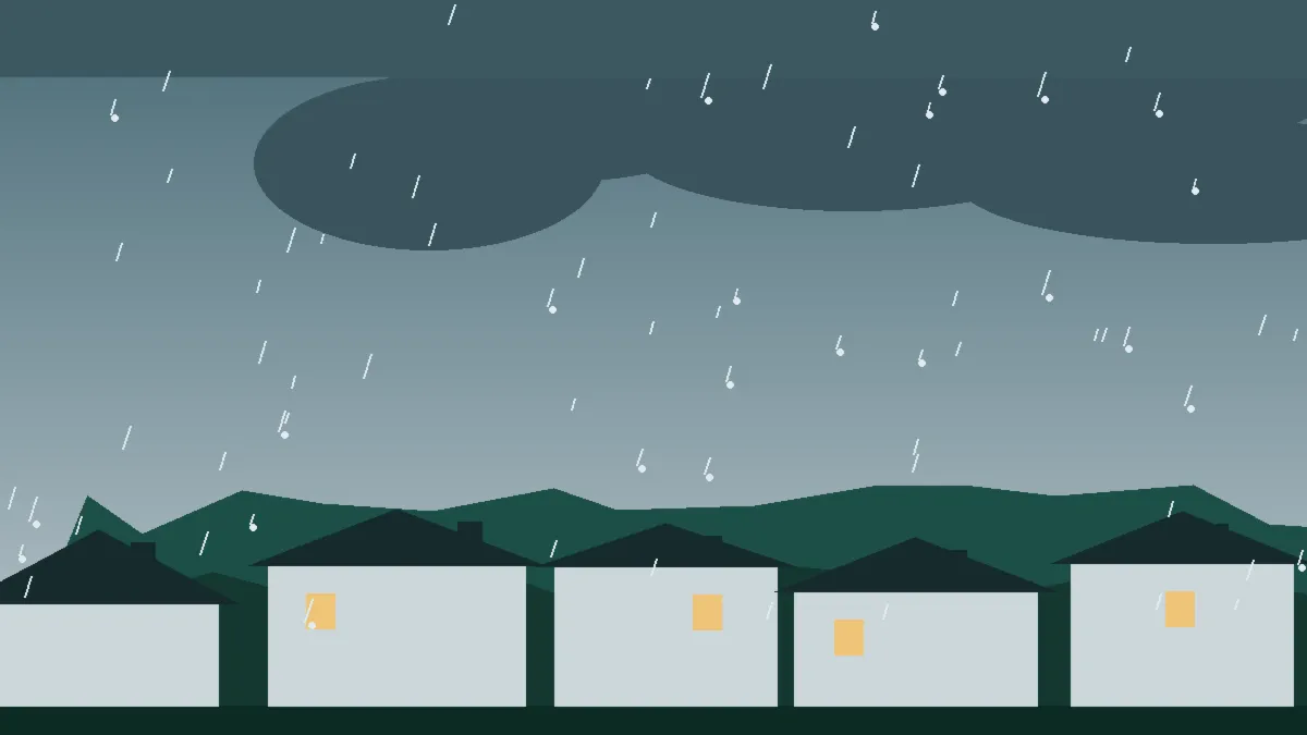 Hail Damage Roof Repair & Replacement Summit County, CO — hail sky over Summit County rooftops, Colorado