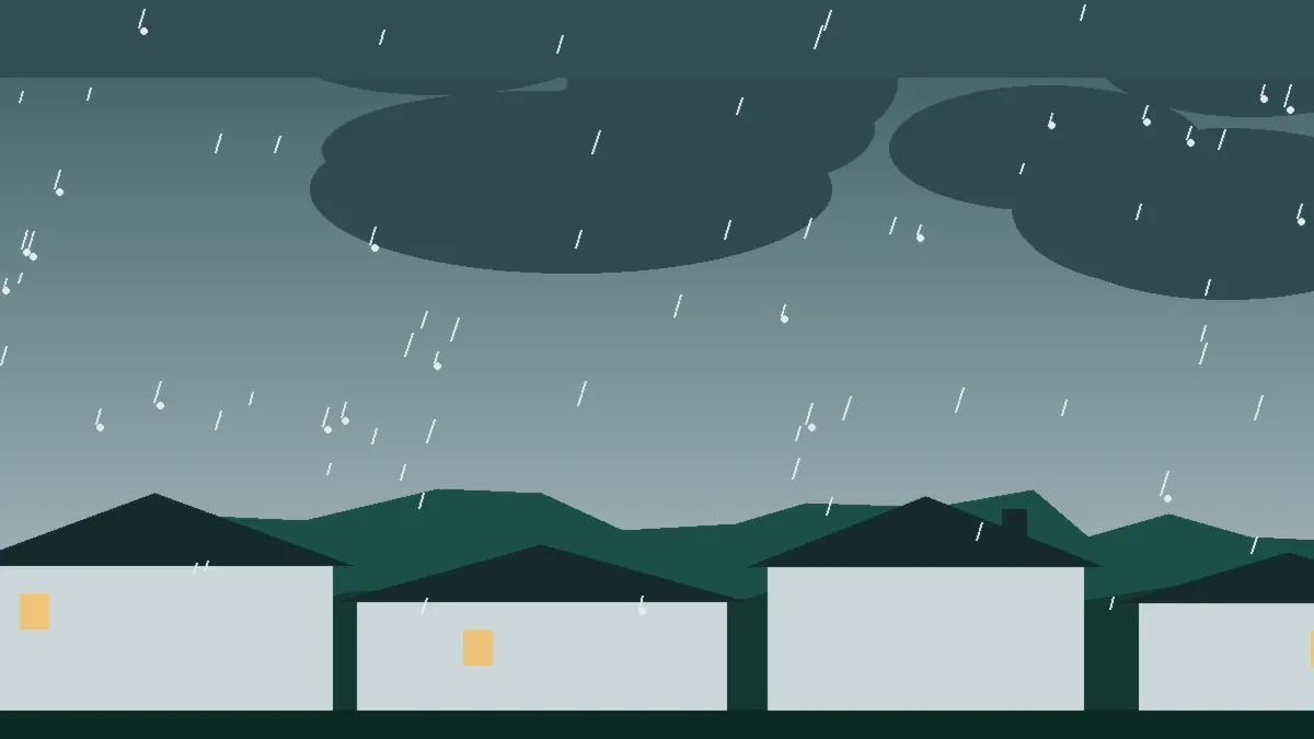 Hail Damage Roof Repair & Replacement Teller County, CO — hail sky over Teller County rooftops, Colorado