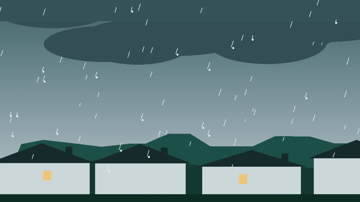 Hail Damage Roof Repair & Replacement Weld County, CO — hail sky over Weld County rooftops, Colorado