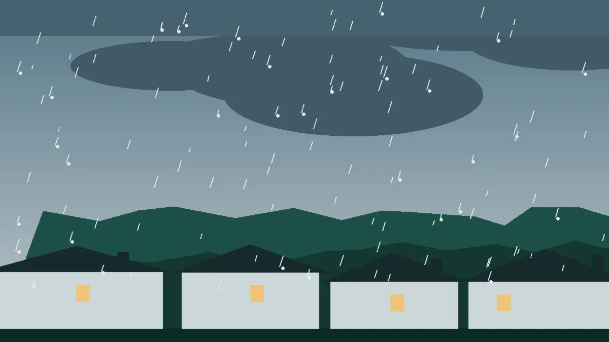 Metal Roof Repair — dents across a standing seam metal roof after hail